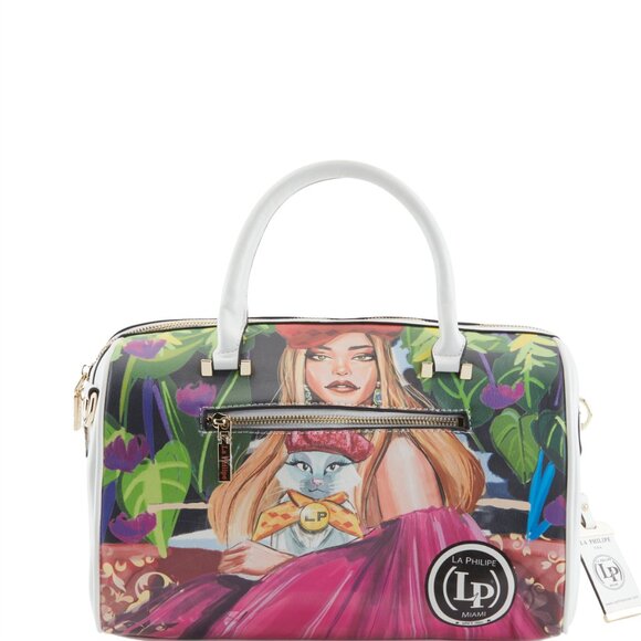 La Philipe Handbag "Blooming Garden" 100% Vegan Leather, Hand Designed - Picture 2 of 5